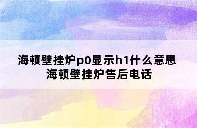 海顿壁挂炉p0显示h1什么意思 海顿壁挂炉售后电话